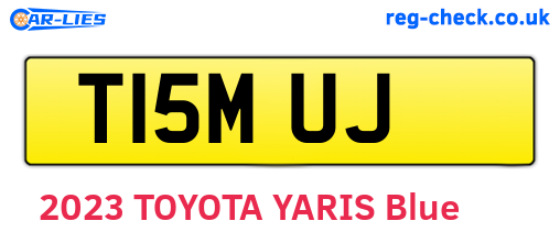 T15MUJ are the vehicle registration plates.