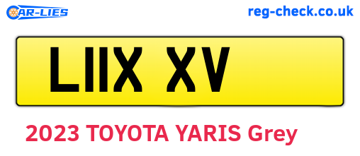 L11XXV are the vehicle registration plates.