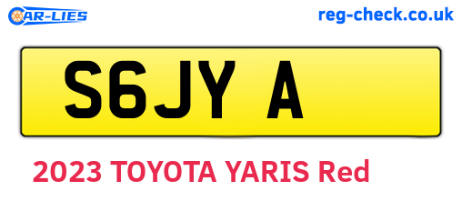 S6JYA are the vehicle registration plates.