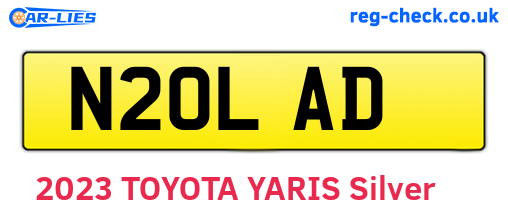 N20LAD are the vehicle registration plates.