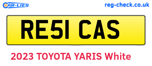 RE51CAS are the vehicle registration plates.