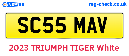 SC55MAV are the vehicle registration plates.