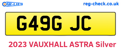 G49GJC are the vehicle registration plates.