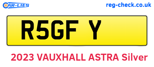 R5GFY are the vehicle registration plates.