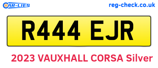 R444EJR are the vehicle registration plates.