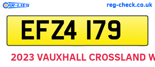 EFZ4179 are the vehicle registration plates.