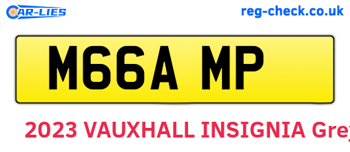 M66AMP are the vehicle registration plates.