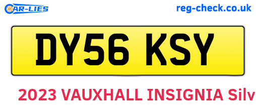 DY56KSY are the vehicle registration plates.