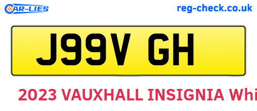 J99VGH are the vehicle registration plates.