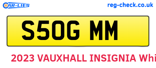 S50GMM are the vehicle registration plates.