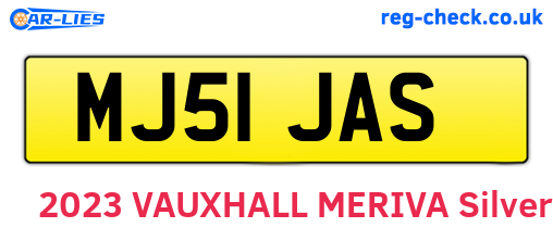 MJ51JAS are the vehicle registration plates.