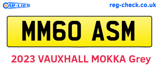 MM60ASM are the vehicle registration plates.