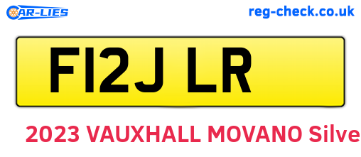 F12JLR are the vehicle registration plates.