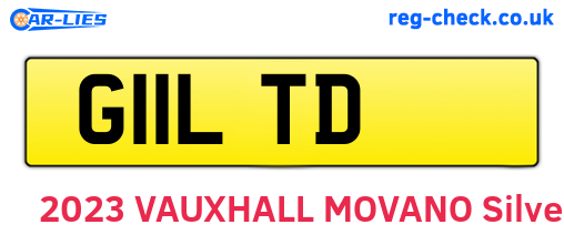 G11LTD are the vehicle registration plates.