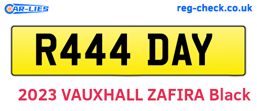 R444DAY are the vehicle registration plates.