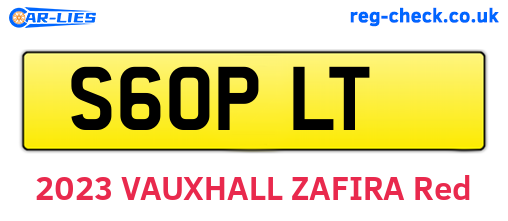 S60PLT are the vehicle registration plates.