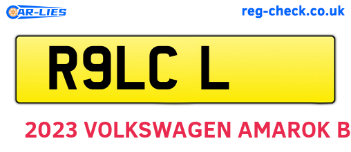 R9LCL are the vehicle registration plates.