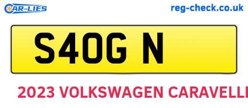 S4OGN are the vehicle registration plates.