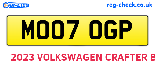 MO07OGP are the vehicle registration plates.