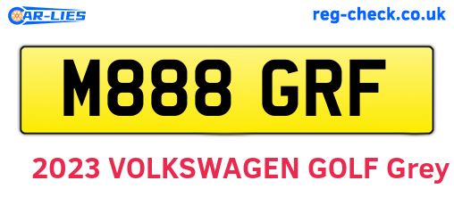 M888GRF are the vehicle registration plates.