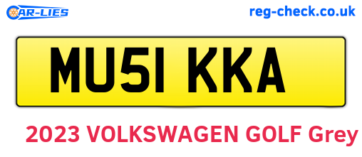 MU51KKA are the vehicle registration plates.