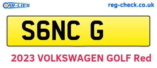 S6NCG are the vehicle registration plates.