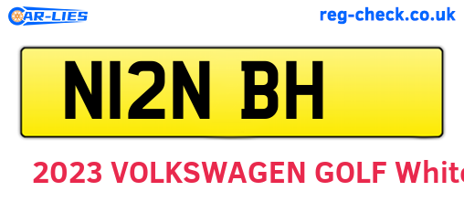 N12NBH are the vehicle registration plates.