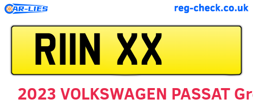 R11NXX are the vehicle registration plates.