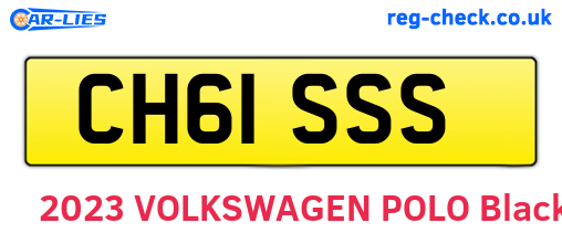CH61SSS are the vehicle registration plates.