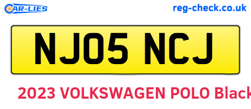 NJ05NCJ are the vehicle registration plates.