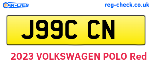 J99CCN are the vehicle registration plates.