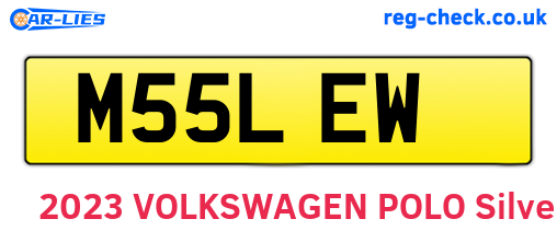 M55LEW are the vehicle registration plates.