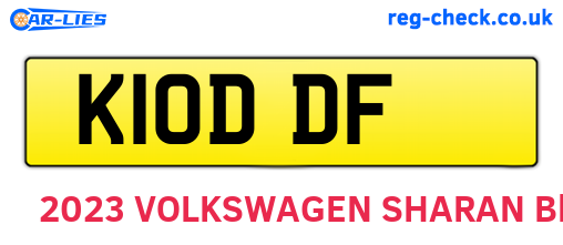 K10DDF are the vehicle registration plates.