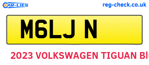 M6LJN are the vehicle registration plates.