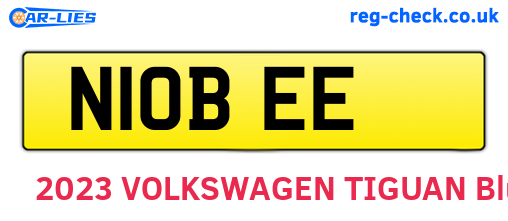 N10BEE are the vehicle registration plates.