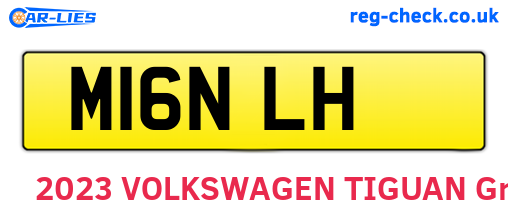 M16NLH are the vehicle registration plates.