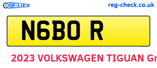 N6BOR are the vehicle registration plates.
