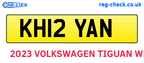 KH12YAN are the vehicle registration plates.