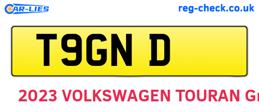 T9GND are the vehicle registration plates.