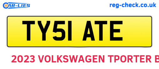 TY51ATE are the vehicle registration plates.