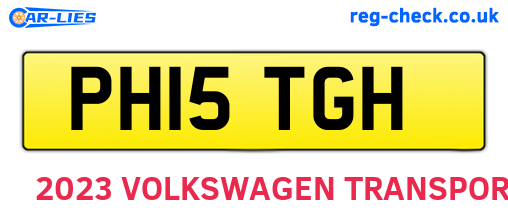 PH15TGH are the vehicle registration plates.