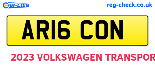 AR16CON are the vehicle registration plates.