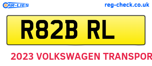 R82BRL are the vehicle registration plates.