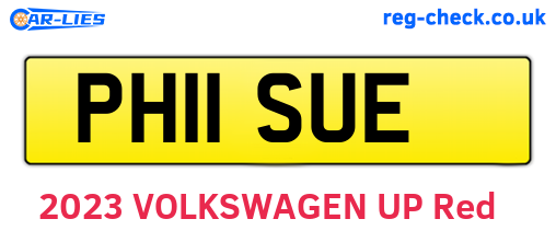 PH11SUE are the vehicle registration plates.