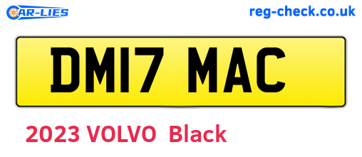 DM17MAC are the vehicle registration plates.