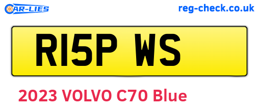 R15PWS are the vehicle registration plates.