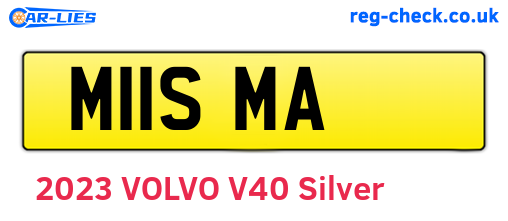 M11SMA are the vehicle registration plates.