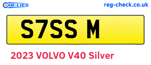 S7SSM are the vehicle registration plates.