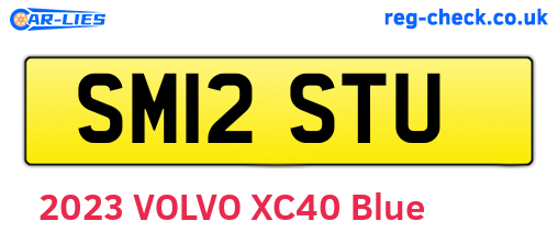 SM12STU are the vehicle registration plates.