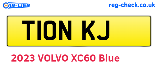 T10NKJ are the vehicle registration plates.